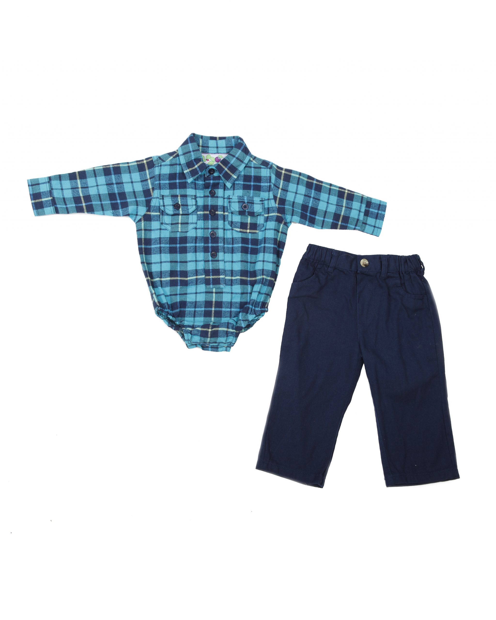 DAPPER BABY SHIRT-TROUSER SET | Blueberry London